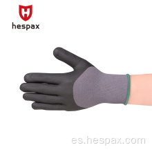 Hespax Nylon Nitrile Microfoam 3/4 Guantes recubiertos de palma